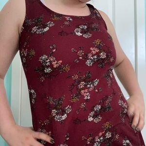 Maroon Floral Dress